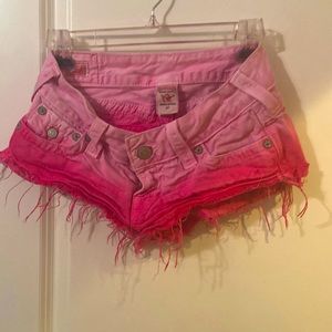 Light too hot pink Joey cut off shorts